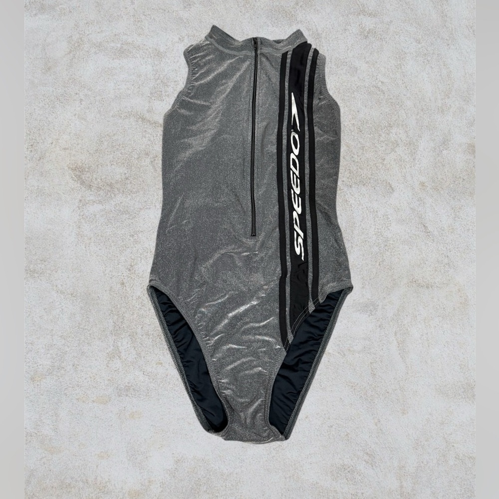 Speedo Gray and Black Women's Swimsuit